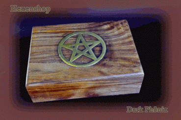 Hexenshop Dark Phönix Schmuckkästchen mit Pentagramm